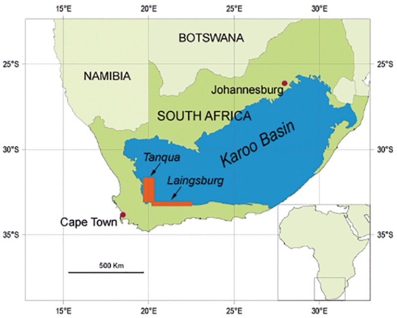 Map of Karoo Basin