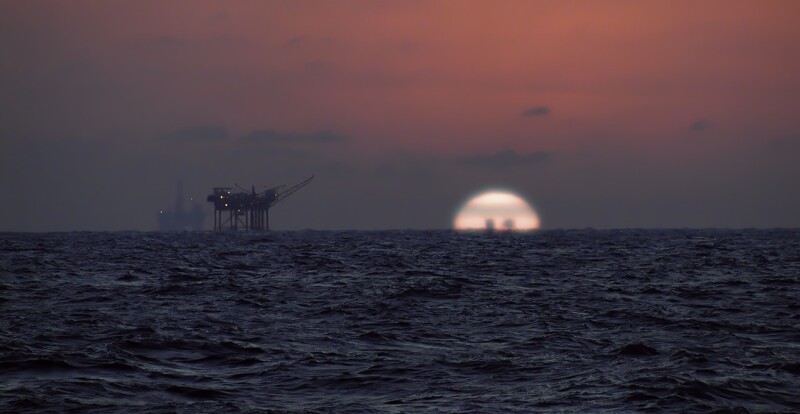 Oil Rig Sunset