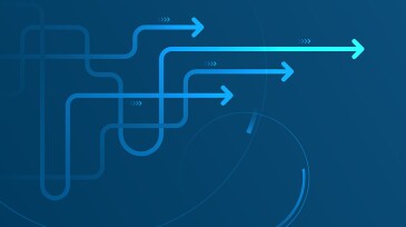 Abstract arrow direction illustration with copy space background, business leader concept.