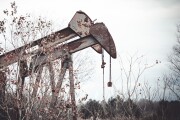Rural Texas - Rusty abandonded oil pumps
