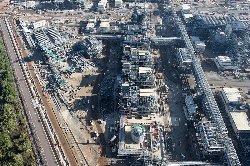 The Ichthys LNG onshore process facilities at Bladin Point near Darwin.