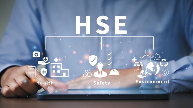HSE - health safety environment acronym Banner for business and organization. Standard safe industrial work and industrial. Health Safety Environment.