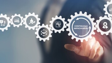 Continuous improvement concept. Solving problems, improving organizational processes. Creating continuous improvement mindset. Project and process management, lean improvement technique, kaizen.