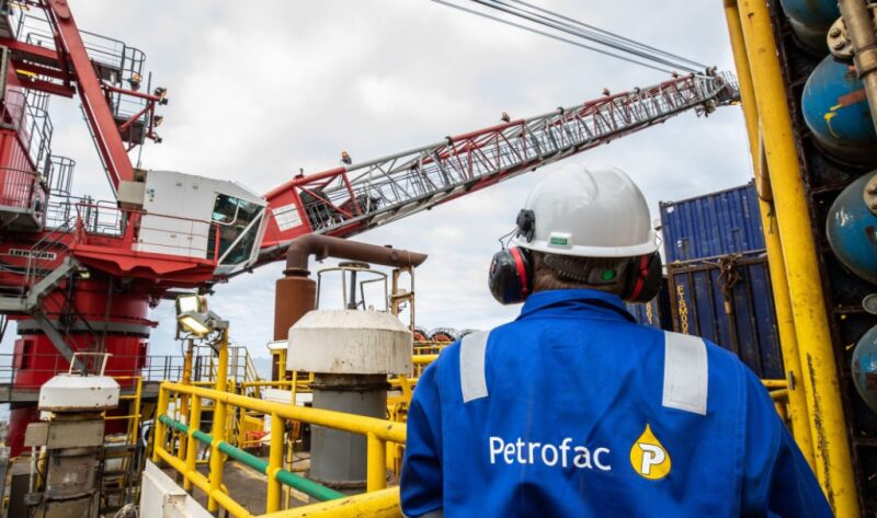 Petrofac worker on a platform