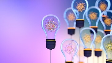 Creative technology. Idea light bulb