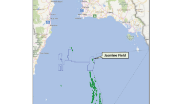 The Jasmine field, approximately 300 km southeast of Bangkok in the Gulf of Thailand