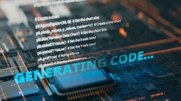 The AI CPU is generating the source code in response to the user's request for the software code, 3d rendering