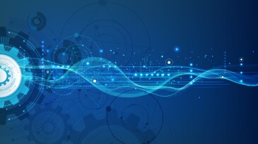 Abstract gear connecting technology of science design background.