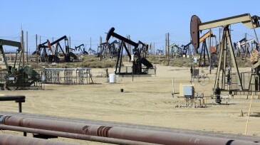 Large Oil Field With Pumpjacks