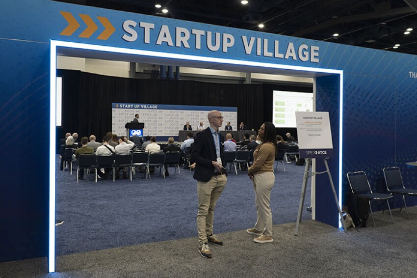 Ten companies competed in the SPE ATCE Startup Village this year, each delivering a 7-minute pitch followed by 7 minutes of Q&A with a panel of industry judges.