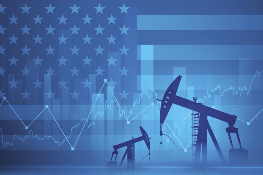 Financial background - oil derricks