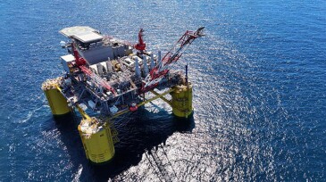 Shell’s 20K-psi-capable Sparta production semisubmersible planned for the deepwater Gulf of Mexico replicates about 95% of the hull and about 85% of the topsides of the Whale production unit (pictured), which received first oil in January 2025.