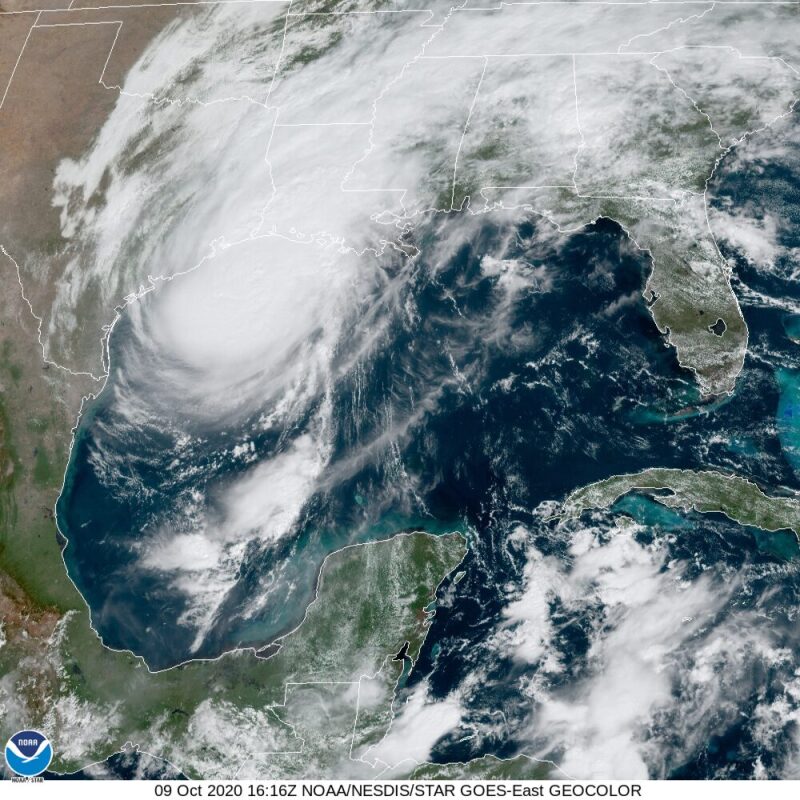 View of Hurricane Delta from space