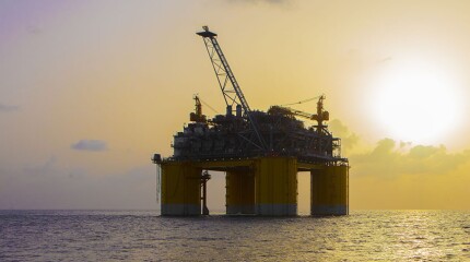 A deepwater semisubmersible in the Gulf of Mexico.