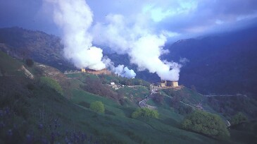 Geothermal power plants at The Geysers in California. Source: US Geological Survey.
