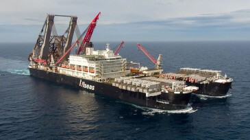 The Allseas Pioneering Spirit is the heavy-lift vessel that will be utilized by ExxonMobil for its Gippsland Basin decommissioning campaign. The vessel is set to arrive for work in late 2026. Source: Allseas.
