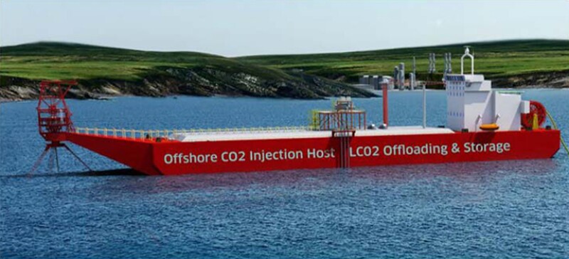 A rendering of a proposed floating injection hub