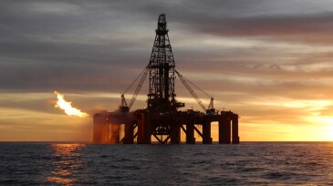 Oil Rig Silhouette