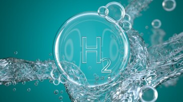 Abstract nano molecular structure. H2 hydrogen