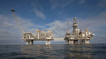 The Deepwater Gunashli platform in the Caspian Sea.