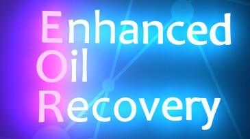 EOR mean Enhanced oil recovery. Acronym text concept background. Neon shine text. 3D render