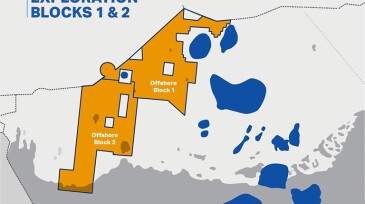 Map of Offshore Blocks Abu Dhabi
