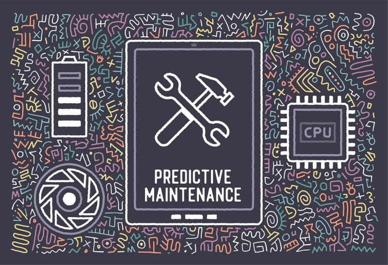 Predictive Maintenance Vector Doodle Design