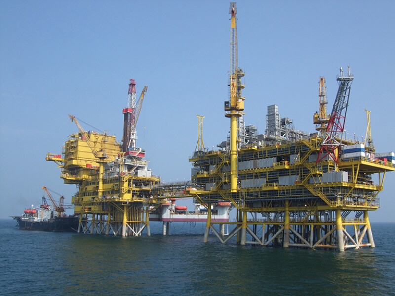 Offshore Oil Platform Complex