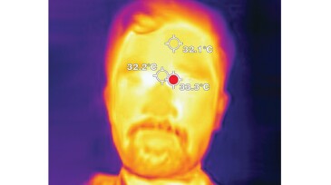 Temperature readings of different facial points