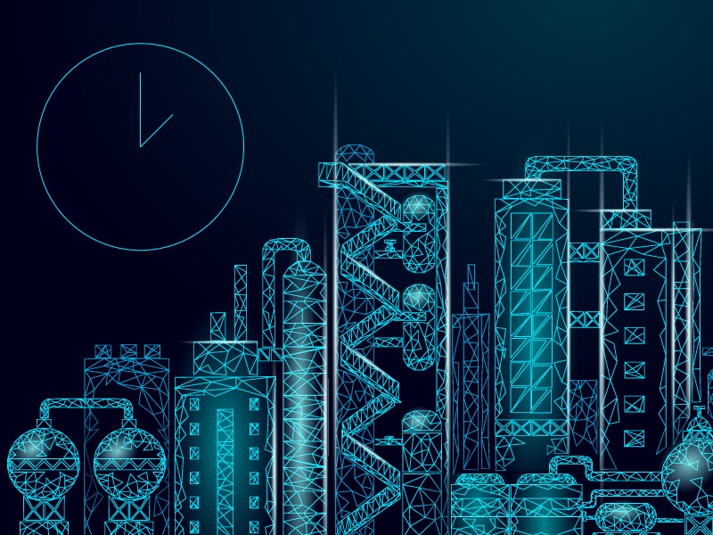 Conceptual drawing of industrial facility