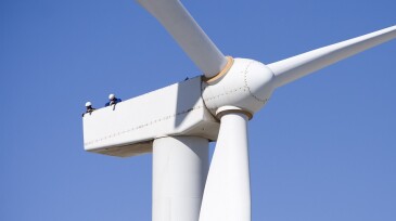 Working on a Wind Turbine