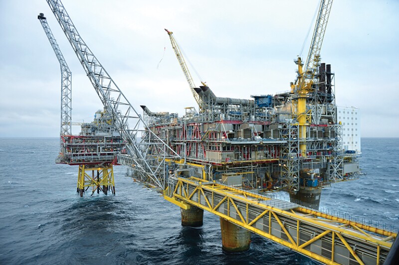 Equinor Oseberg platform.