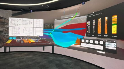 Cores and core analysis being used in conjunction with structural models to understand key well completion zones using an Igloo room.
Source: BaselineZ.