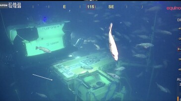 Saipem’s Hydrone-R moving to dock onto the subsea docking station. Source: Unplugged.