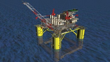 An artist rendering of the Whale floating production unit.