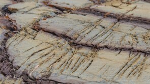 Colourful rocks in east Greenland close up. Rock texture.