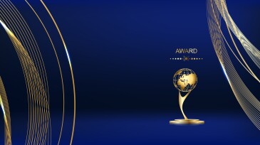 Royal Blue Golden Awards Graphics Background Lines Polygon Triangle Celebration Entertainment Light Stripe Template Frame