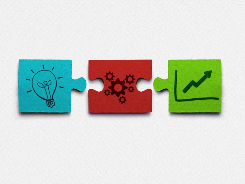 Puzzle pieces symbolizing innovation for growth