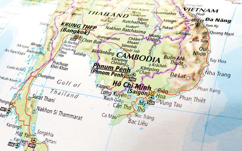 map of cambodia