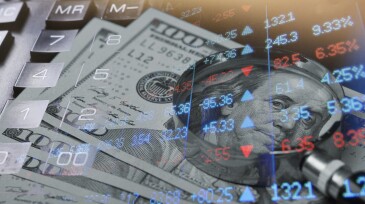 Finance, banking concept. Euro coins, us dollar banknote close-up