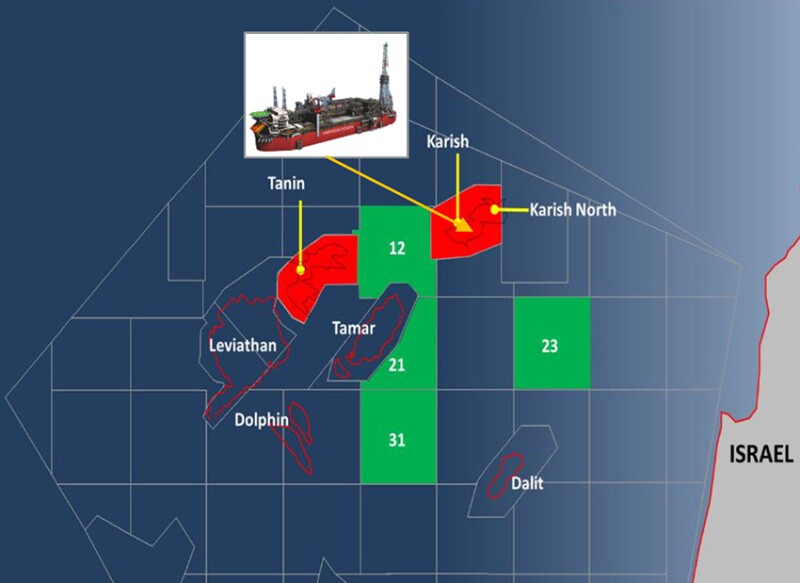 Karish gas field in Israeli waters