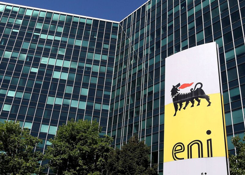 Eni building sign