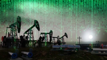 Oil pump, oil industry equipment, drilling derricks silhouette from oil field at sunset and graphs of stock market prises rise. Energy supply crisis, power supply, energy crisis. 3D rendering
