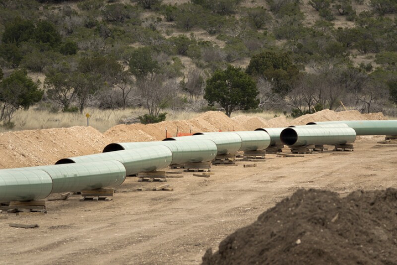 Natural gas pipeline construction Crockett County Ozona Texas Gulf Coast Express