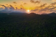 Guyana - Sunset overlooking the Amazon rainforest