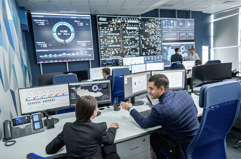 Gazprom Neft’s production control center in Khanty-Mansiysk, Western Siberia.