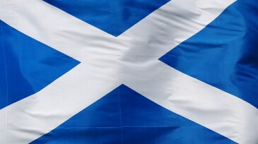 Flag of Scotland - isolated on white