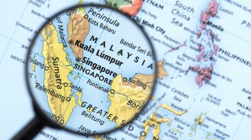 Map of Singapore.