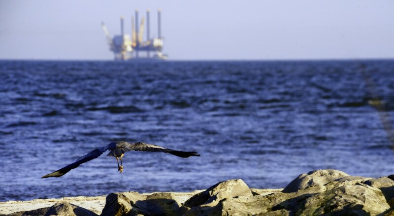 Flying Crane and Oil Rig