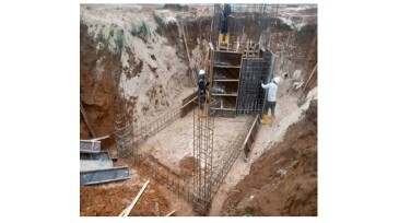 Fig. 1—Reinforcement for suspended cellar slab.